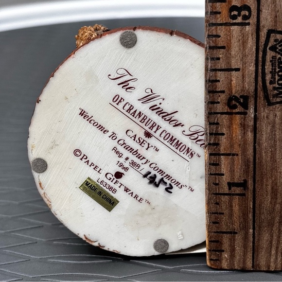 “Casey” The Windsor Bears Figurine of Cranberry Commons Limited Edition 1998 HTF - Picture 11 of 11